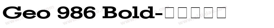 Geo 986 Bold字体转换
